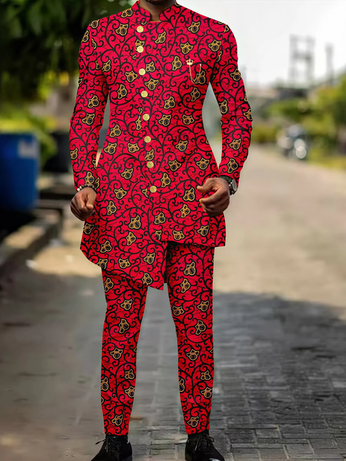 

Мужской повседневный костюм-двойка с длинными рукавами