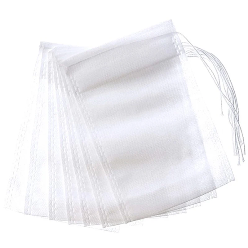 100 Stuks Theezakjes String Heat Seal Papier Kruid Losse Theezakje Organizer Gereedschap Opbergzakken