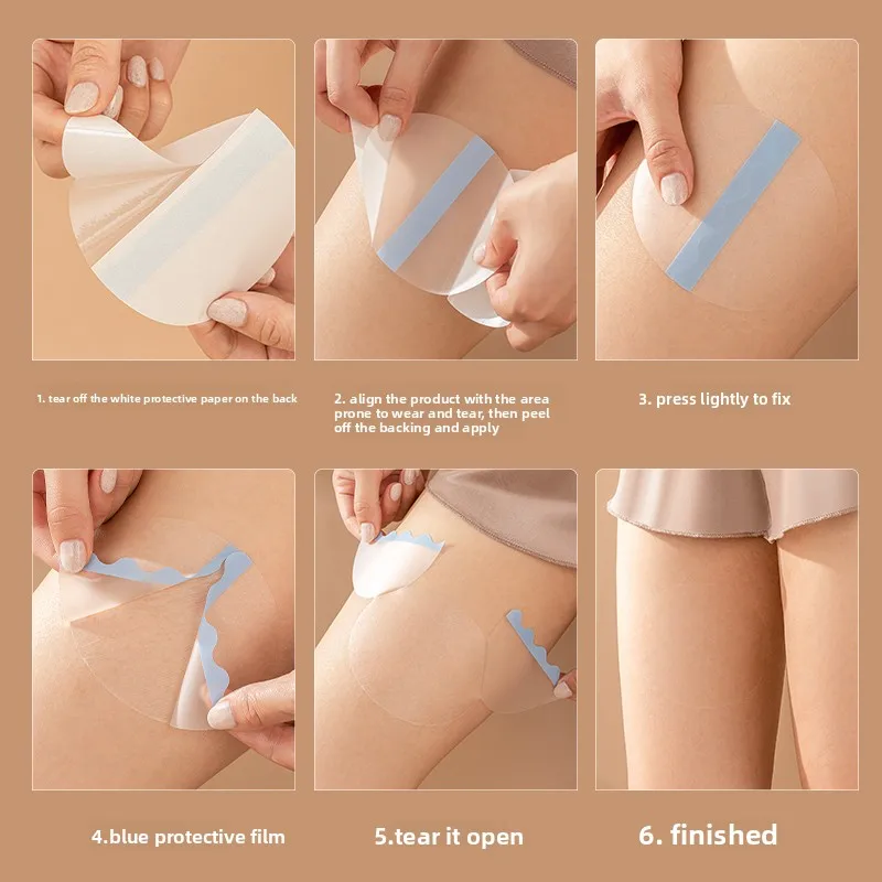 Anti-Rub Thigh Guard Stickers, Invisible Transparent Anti-Chafing Patches, Summer Friction Prevention for Men Women