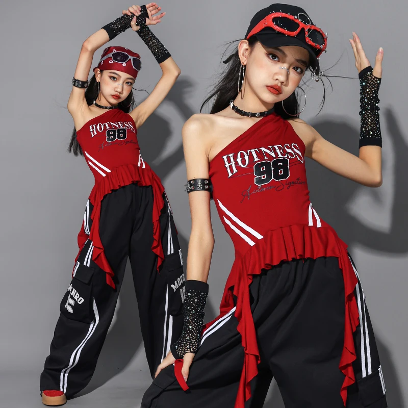 طفل الفتيات ملابس الرقص مجموعة الطفل مرحلة الأداء مجموعات الاطفال ملابس الدعاوى طفل فتاة سترة أعلى + السراويل الطويلة أسفل حجم 4-14Y