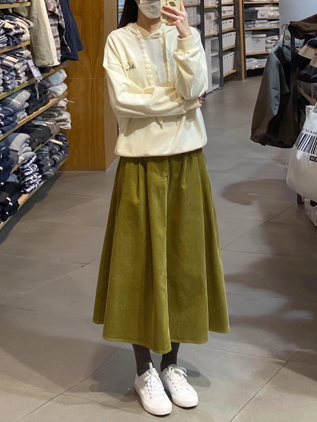 

Вельветовая юбка трапециевидной формы Mustard een, женская ретро-художественная длина миди, скрывающая бедра, облегающий японский зонтик Sle ket...