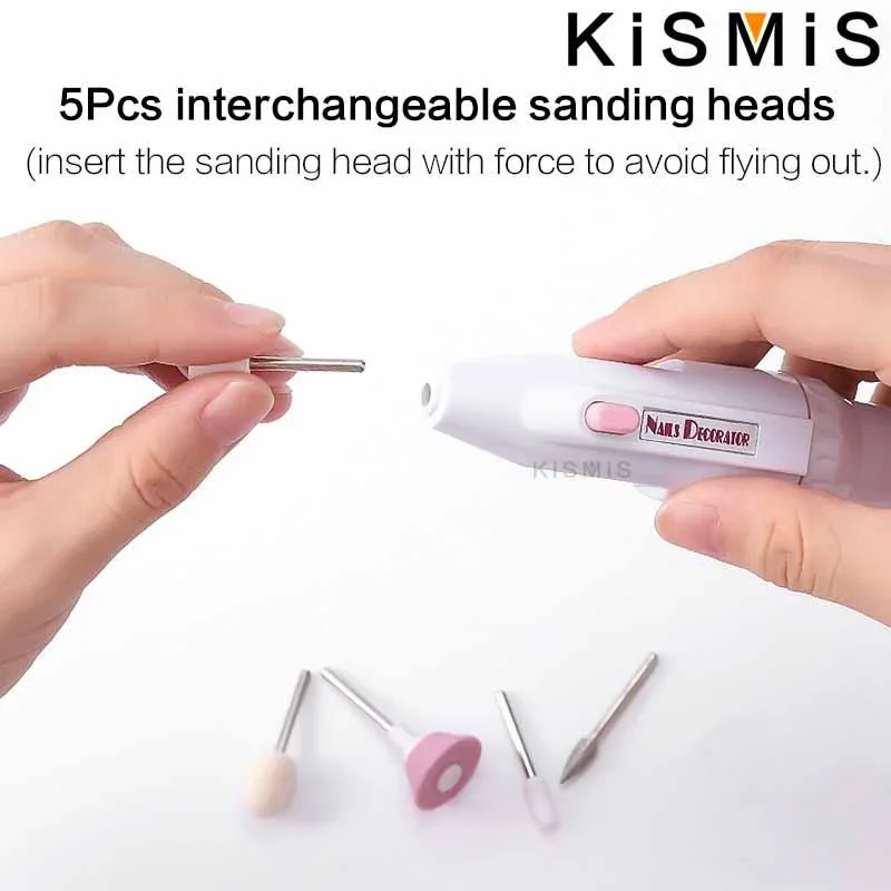 プロ用電動ネイルドリルマシン 5 in 1 多機能 マニキュア ペディキュアキット ネイル アクリル ジェルポリッシュ除去用