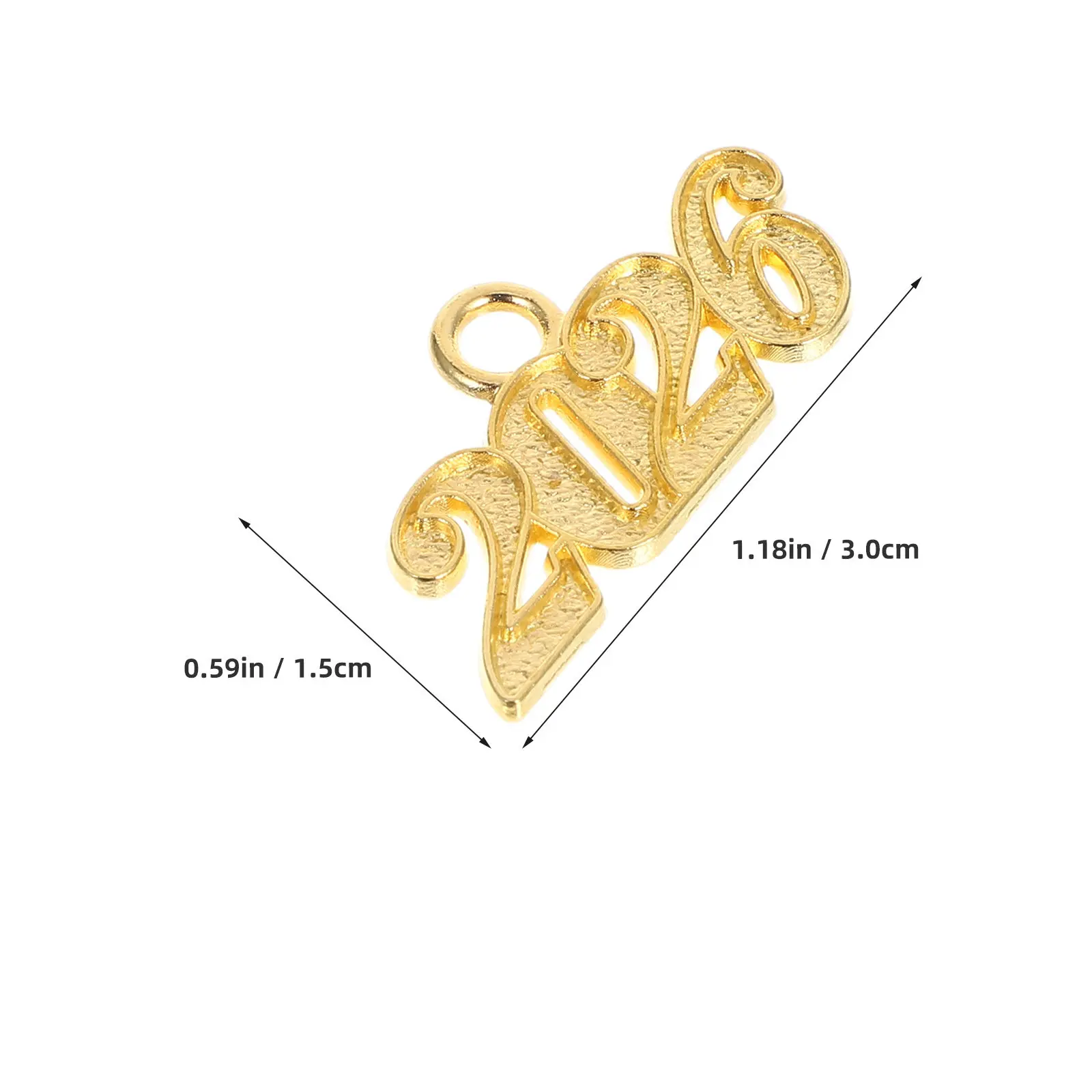 100 Pcs 2026 Graduation Decor Charms Tassel Keychain Pendant DIY Craft Number Pendants
