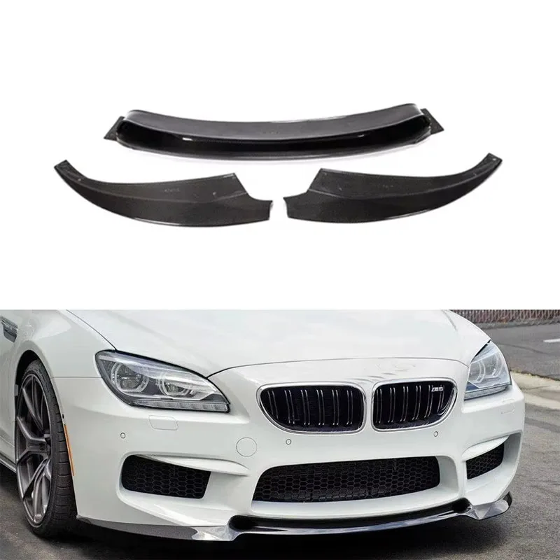 3pcs/set Carbon Fiber Front Lip Spoiler For BMW F06 F12 F13 M6 2014UP