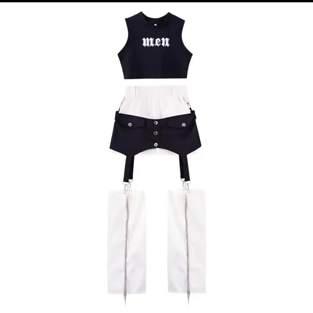 Girl's jazz dance costume trendy cool street children's runway show costume children's hip-hop street dance dress set
