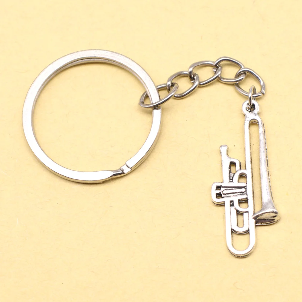 1 Piece Saxophone Key Chain Design Jewelri 9x33mm