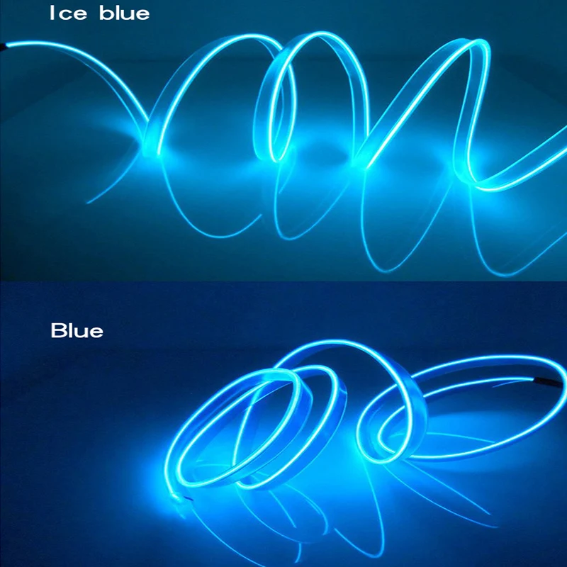 سيارة الداخلية مصابيح الزخرفية شرائط جو مصباح الباردة ضوء الزخرفية لوحة القيادة وحدة التحكم السيارات LED أضواء المحيطة 1 متر/3 متر/5 متر #2