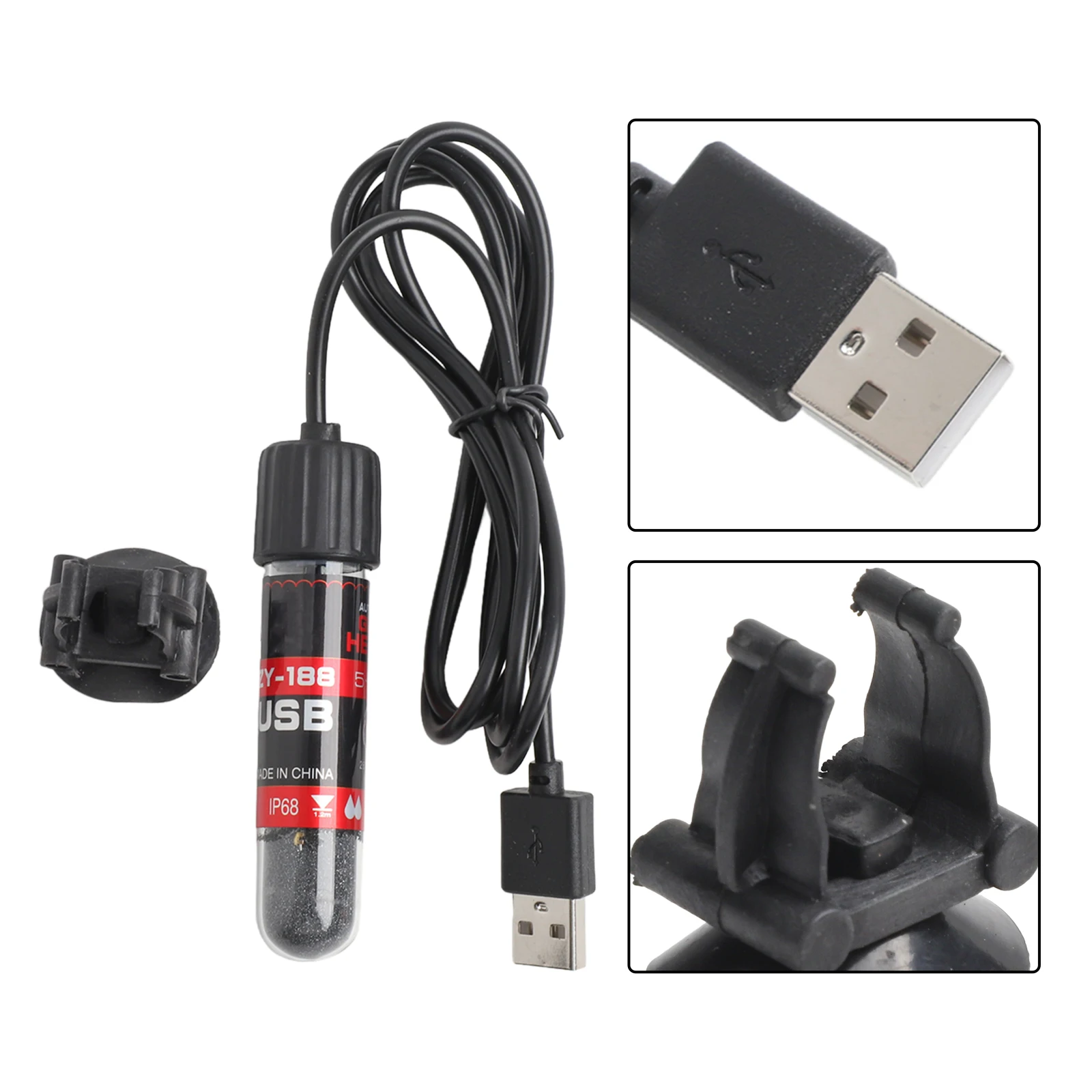 90*20mm Aquarium Heater Automatic Temperature Control Efficient Warmth Hard Glass Tube IP68 Safety Standards For Small Aquariums