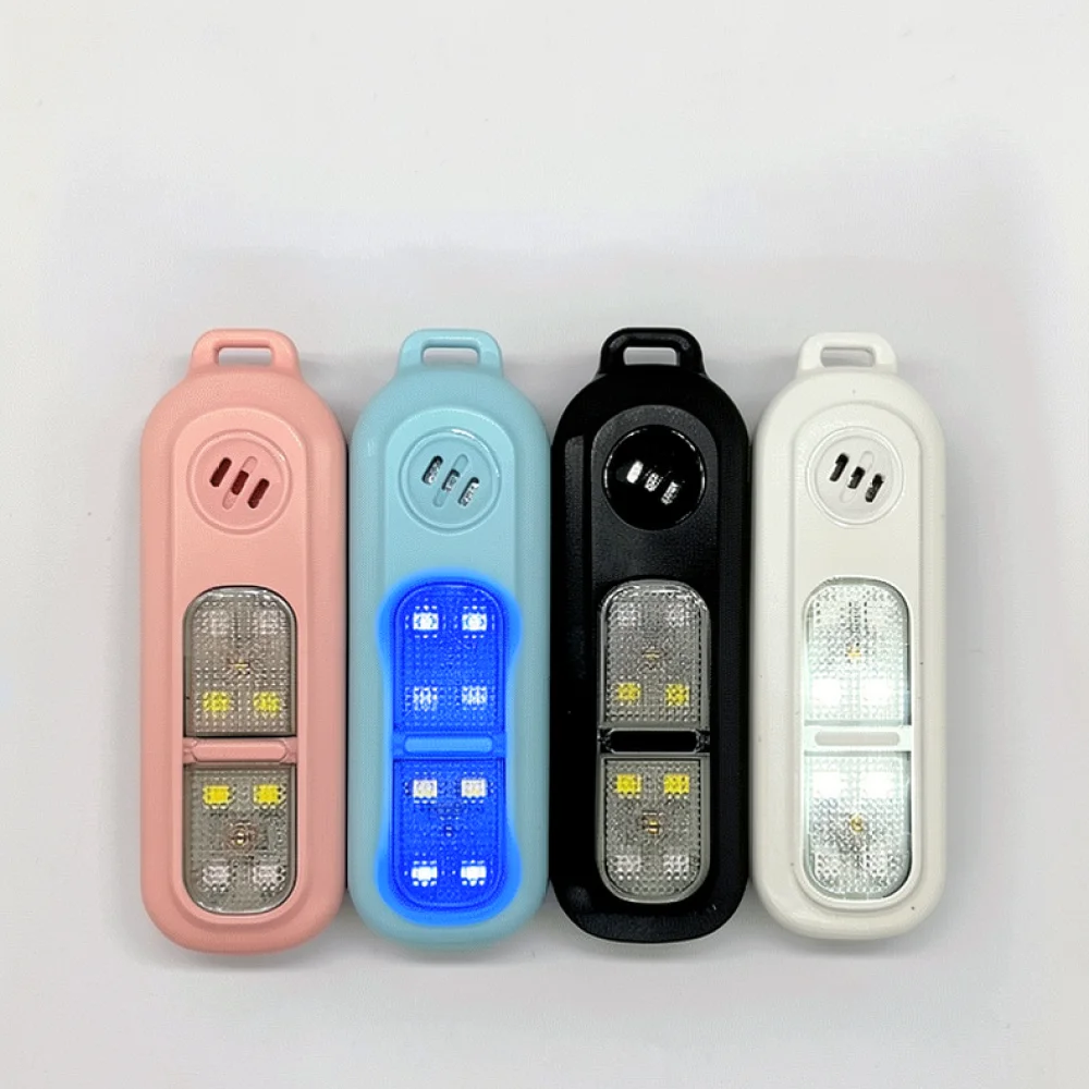 Portable Personal Panic Alarm For Joggers Cyclists Lightweight Safety Siren With LED Lighting For Outdoor Protection
