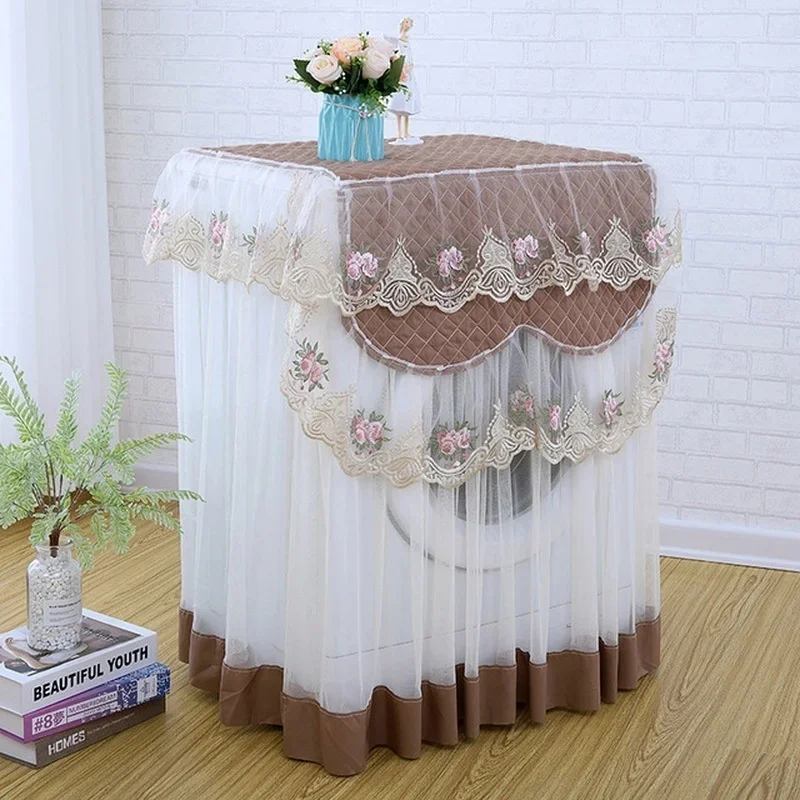 Lace Dust Proof Protector Floral Style Home Decor Washing Machine Cover 4 Colors Washable 60*60*85cm Home Decoration