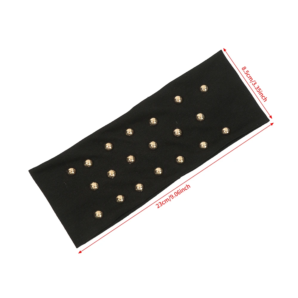 新しいメタリックパール象嵌ヘアバンド秋/冬ワイドエッジ弾性ヘッドバンド女性の日常暖かくファッショナブルなヘアアクセサリー