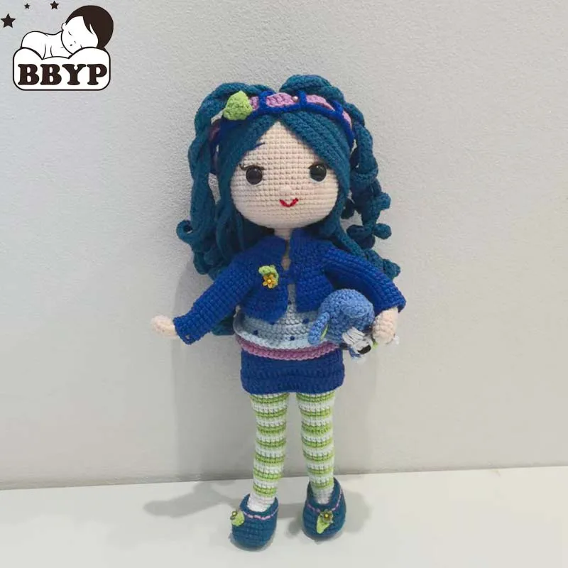 

Handmade Knitting Doll Crochet Blueberry Girl Doll Crochet Dolls For Home Accessories Pattern Craft Toy Ornaments