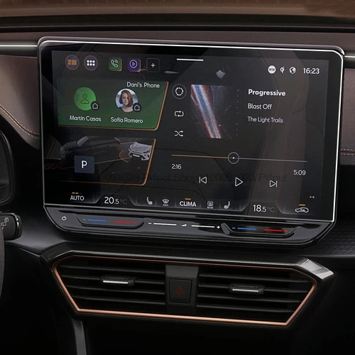 Protector de pantalla de película de TPU para Cupra Formentor Facelift/Cupra Leon MK4 2025, Panel GPS de navegación para coche de 12,9 pulgadas, infotainment