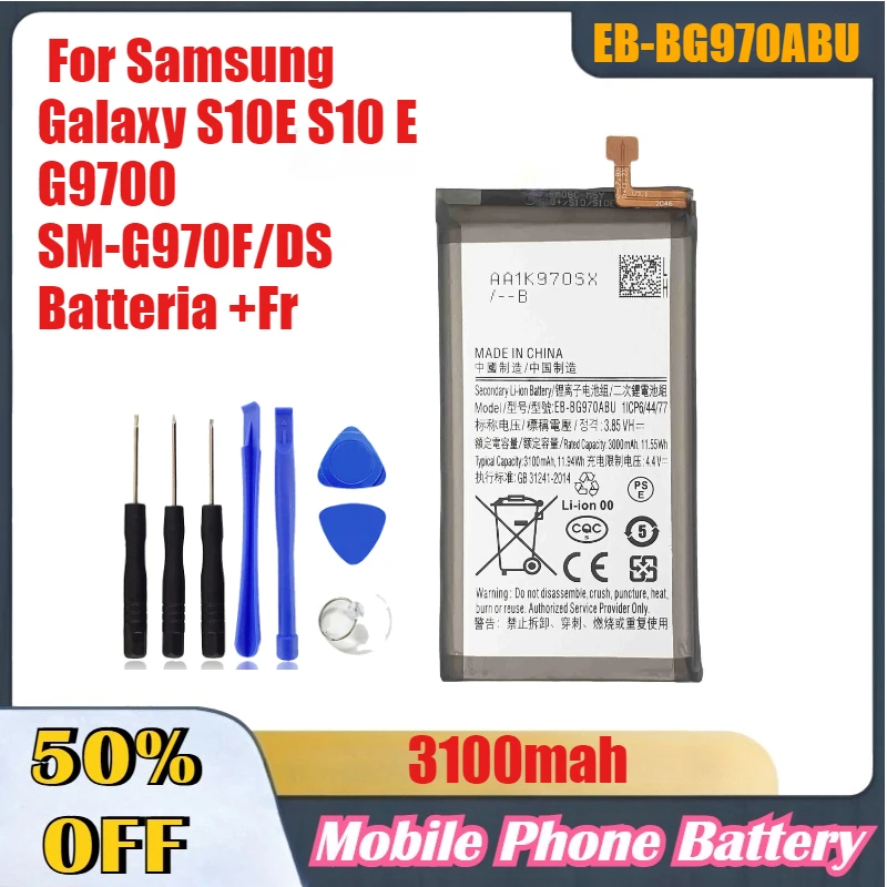 

3100 мАч EB-BG970ABU Высококачественный аккумулятор для Samsung Galaxy S10E S10 E G9700 SM-G970F/DS Batteria + инструменты