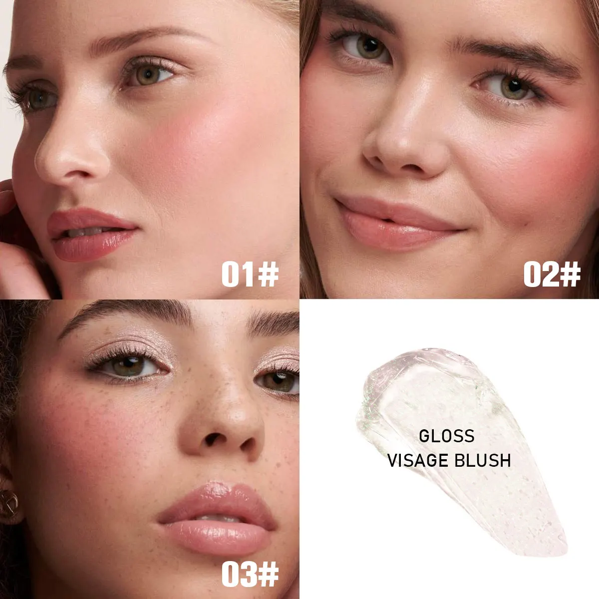 

PHOFAY Transparent Color Changing Blush Moisturizing Lasting Waterproof High-gloss Shiny Blusher Warm Changing Blush Cheek Blush