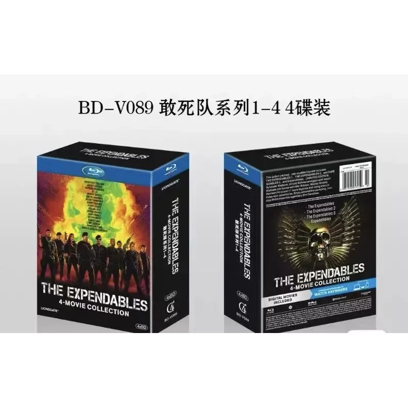 New BD Blu-ray High Definition Expendables Series 1-4 4-Disc English Mandarin Chinese Subtitles
