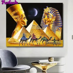5D DIY Diamond Painting Egypt Queen Full diamond Mosaic Rhinestone Embroidery Cross Stitch Pyramid Camel Home Decor TT6723