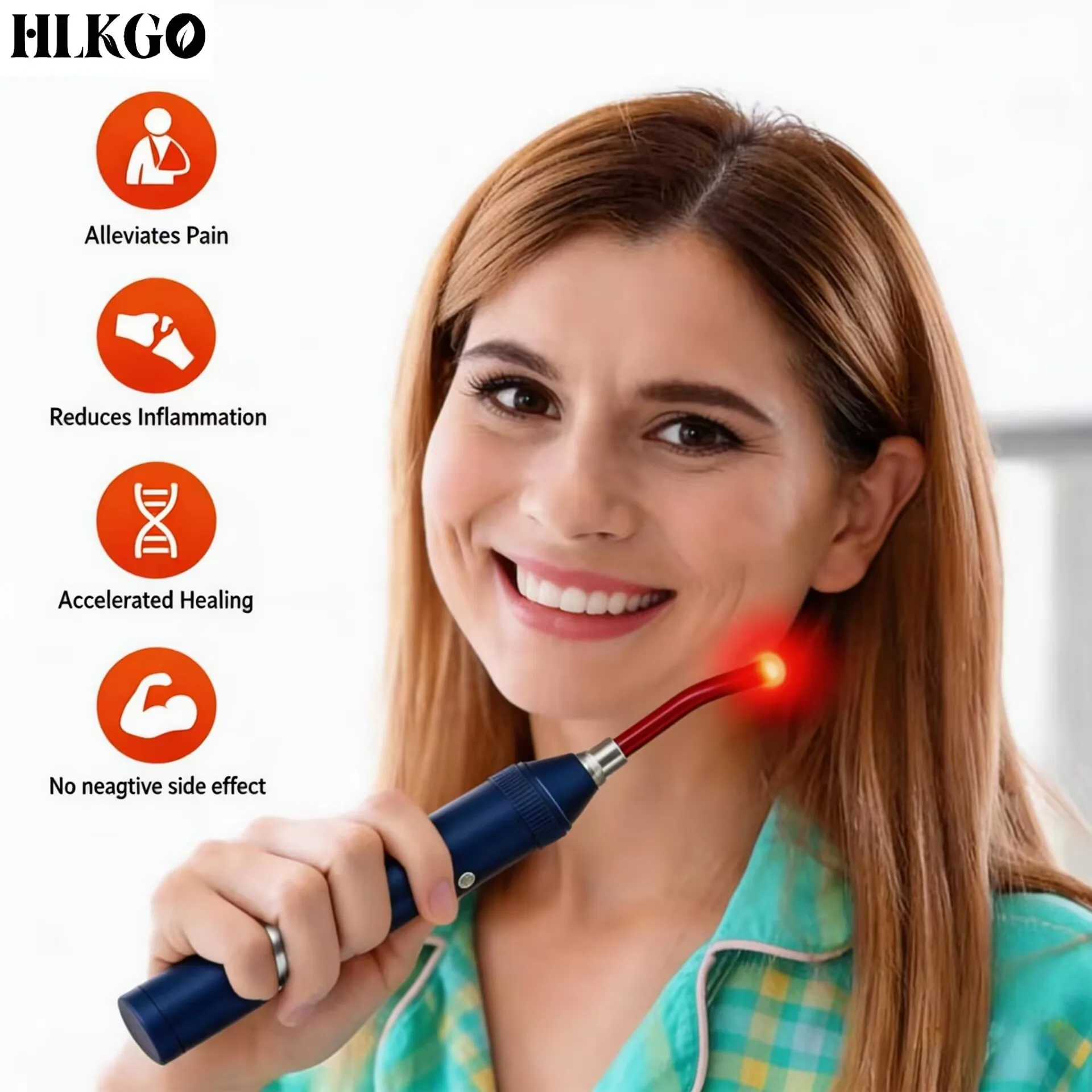Red Infrared Light Therapy Device Cold Sore Canker Sore Treatment Lips Nose Knee Hands Joint Muscle Pain Targeted Relief