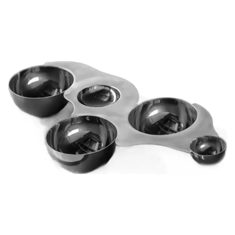

Creative snack plate light luxury stainless steel dessert plate living room home design fruit plate ornament