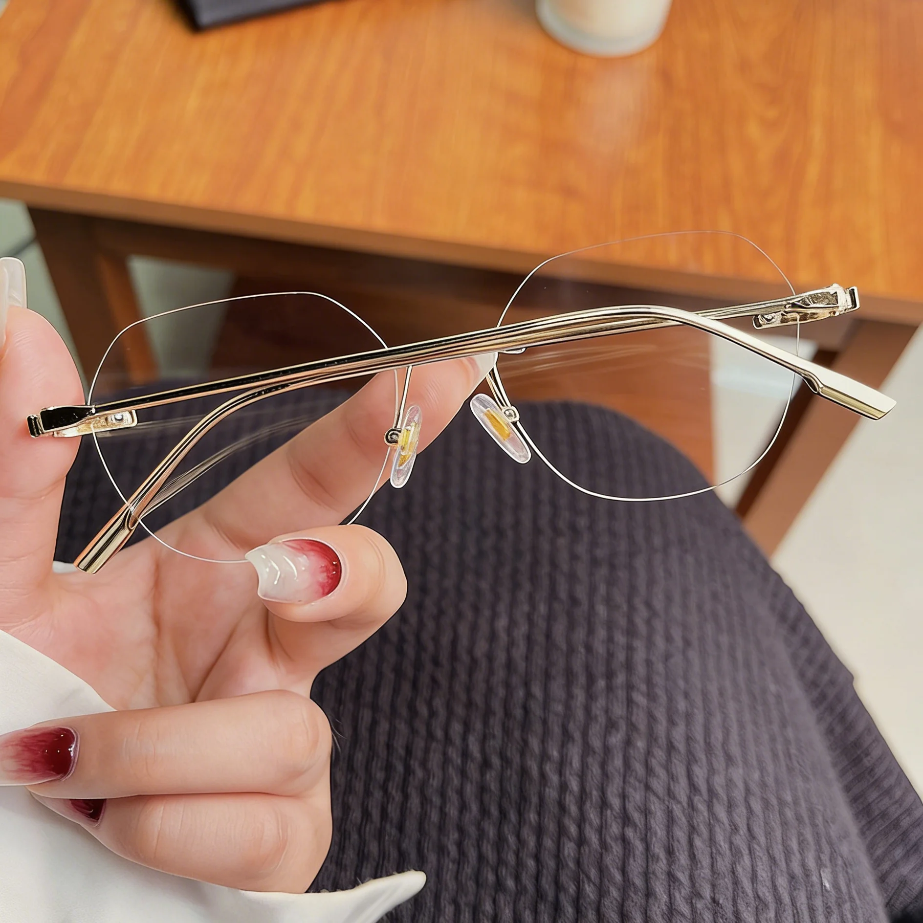 Computer Spectacles Lightweight Optical Eyewear Rimless Glasses Stylish Reading Glasses For Fishing Travel Fashion Styling