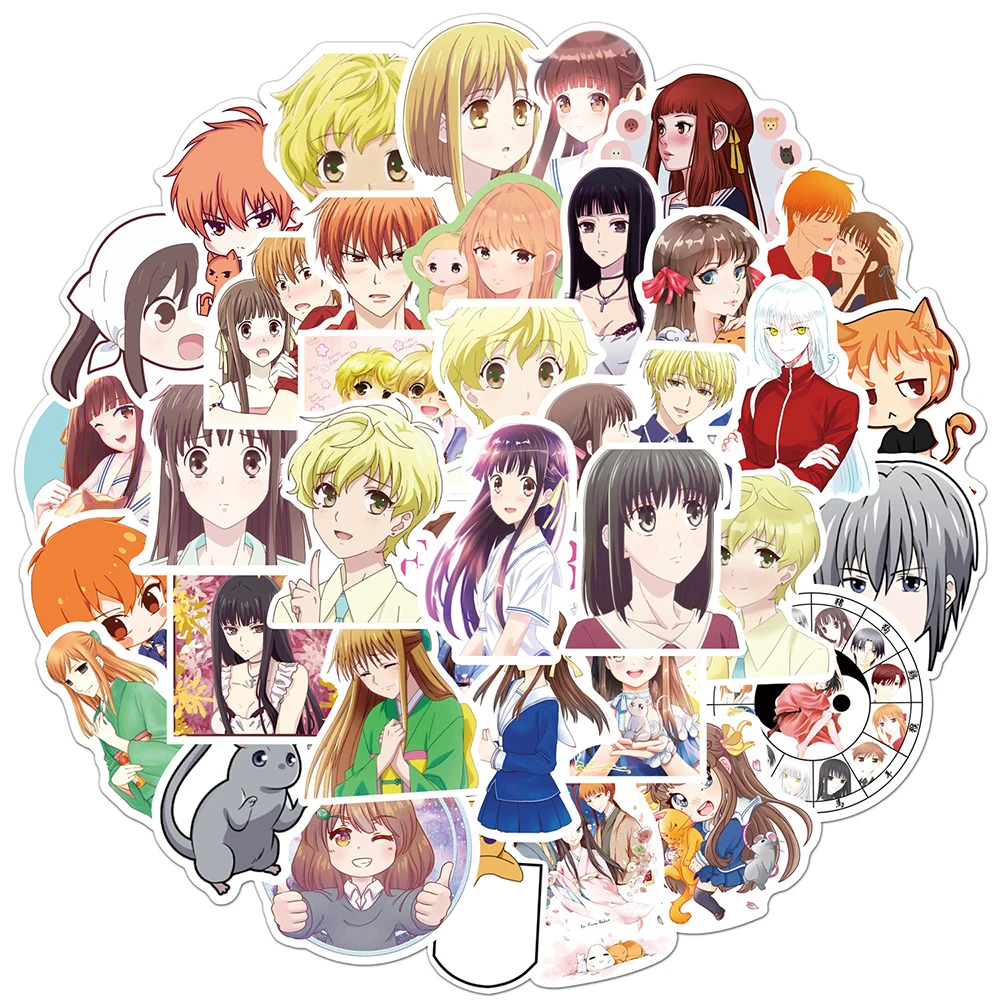 10/30/50pcs Tohru Kyo Fruits Basket Stickers Girls Shigure Anime Sticker Notebook Laptop Suitcase Luggage Yuki Cartoon Decals