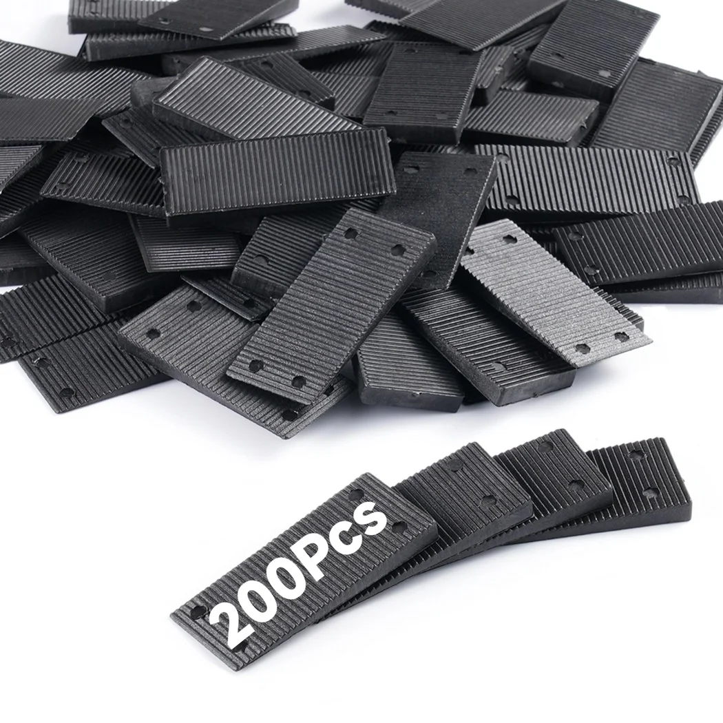 200Pcs Plastic Shims For Leveling Furniture Wedges Serrated Wedge Levelers For Tables Cabinets Beds Refrigerators Furniture