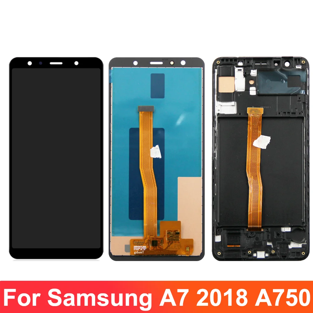 100% Test A750 lcd For Samsung A7 2018 SM-A750F A750FN A750G A750F LCD Display Touch Screen Digitizer Assembly Replace