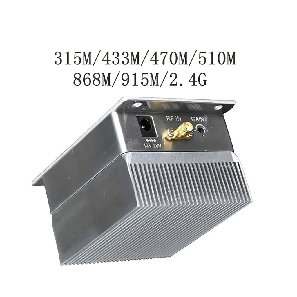 XQ-10W Ultra-wideband Automatic Power Control RF Amplifier 380-520MHz One-way Signal Amplifier for Sub-1GHz Band