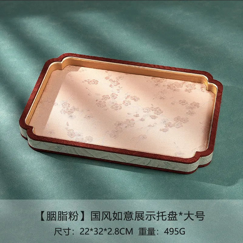 Palace Jewelry Viewing Dish, Handmade Light Luxury Tray for Jade & Agate Bangle, Store Counter Organizer