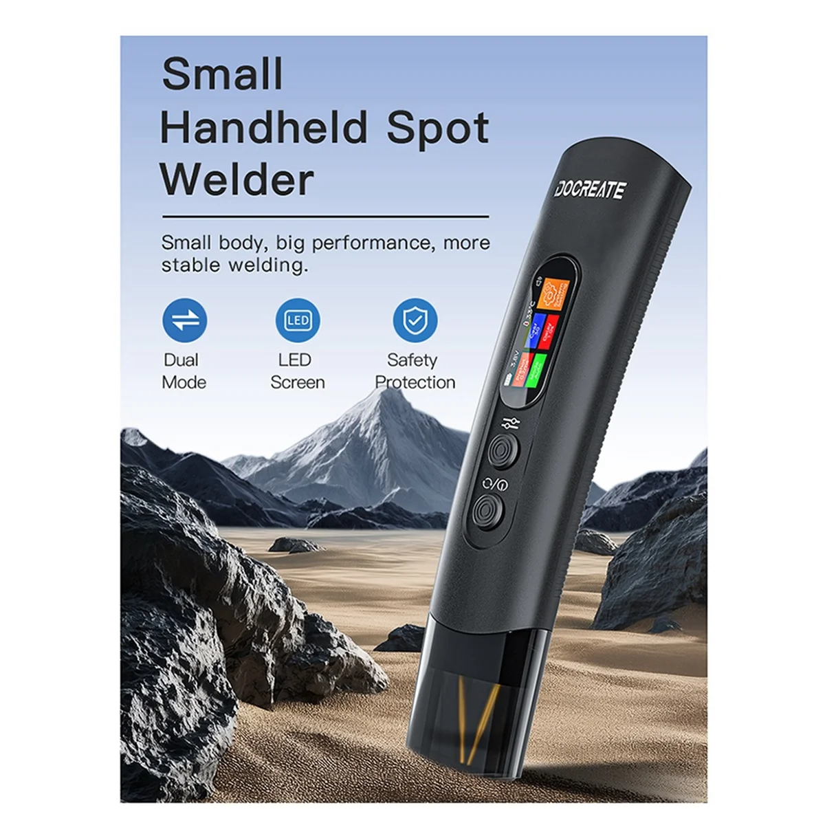 A83Z  99-Layer Welding Gears Handheld Spot Welder Adjustable Portable Digital Display Mini Spot Welding Machine