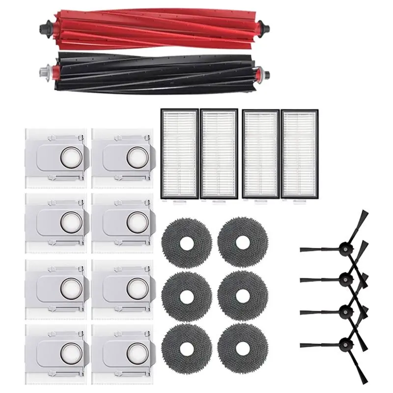 

AGOUP For Roborock Qrevo Master/Qrevo Slim Vacuum Cleaner Replacement Parts- Main Side Brush Hepa Filter Mop Cloths Dust Bag