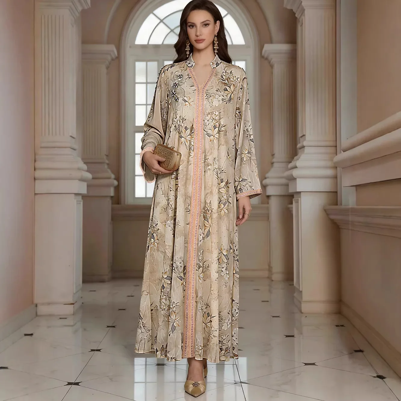 robe-longue-a-manches-longues-et-col-en-v-pour-femme-style-moyen-oriental-ornee-de-perles-et-de-paillettes-jupe-maxi-jalabiya-vetements-traditionnels-africains