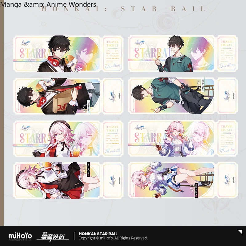 במלאי KFC Boor Chicken Honkai Honkai: Star Rail 7th March Dan Heng שיתוף פעולה רשמי מרץ כרטיס לייזר מהדורה מוגבלת