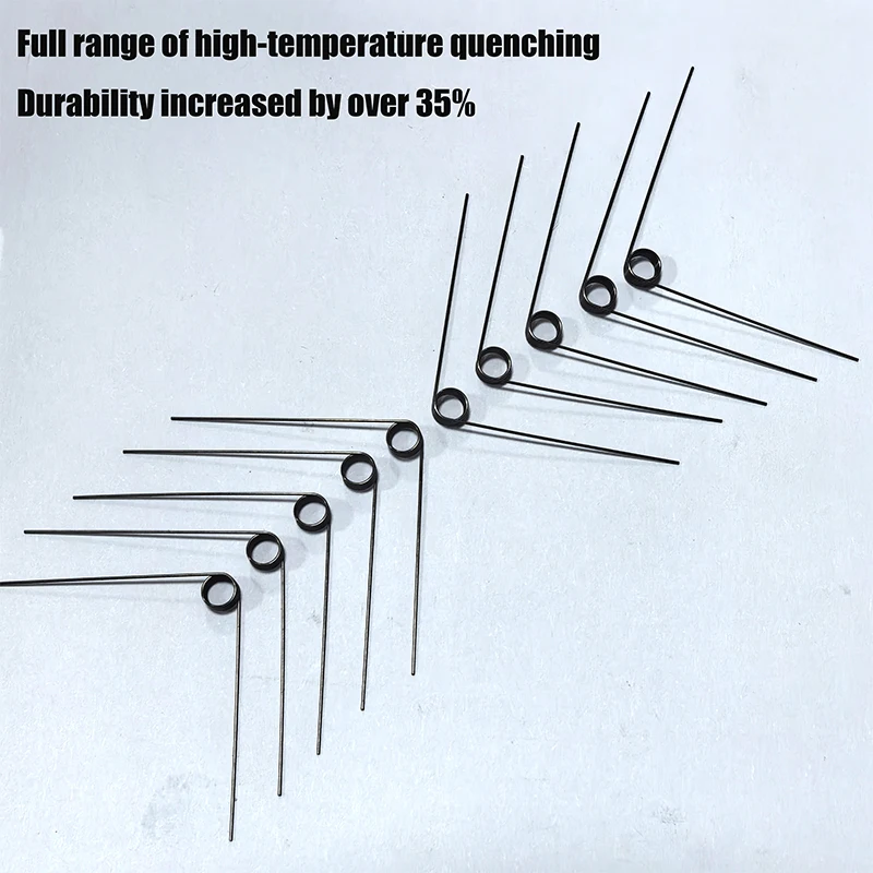 Zehn V-förmige Federn, Drahtdurchmesser 0,8 mm, Torsionsfedern, Miniatur-Torsionsfedern, Rückstellfedern mit Winkeln von 60/90/120/180 Grad, Torsion – Detail 1