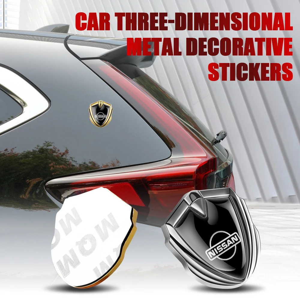 3D Metalen Auto Body Spatbord Emblem Shield Stickers Decor Auto Accessoires Voor Nissan Nismo Almera X-Trail Armada Kicks kubus Juke