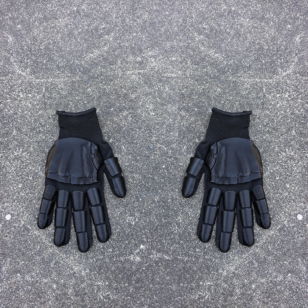 Cyberpunk Gloves, Cosplay Party Outfit, Mechanical Mecha Style Riding Gloves, 3D Printed, Hand Protection.