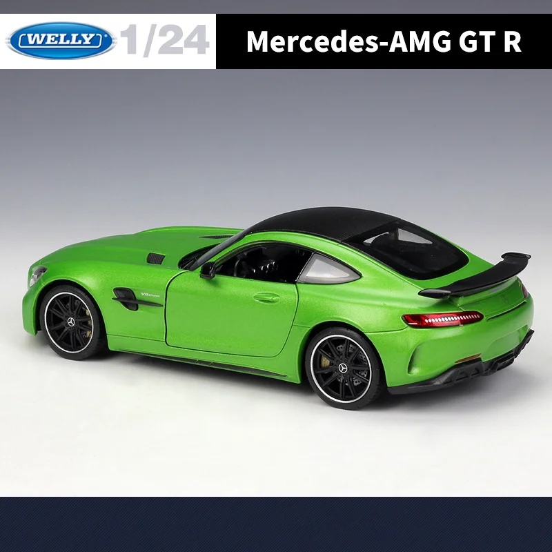 Welly 1:24 Mercedes-Benz AMG GT R lega modello di auto sportiva diecast metallo auto da corsa veicoli modello simulazione giocattoli per bambini