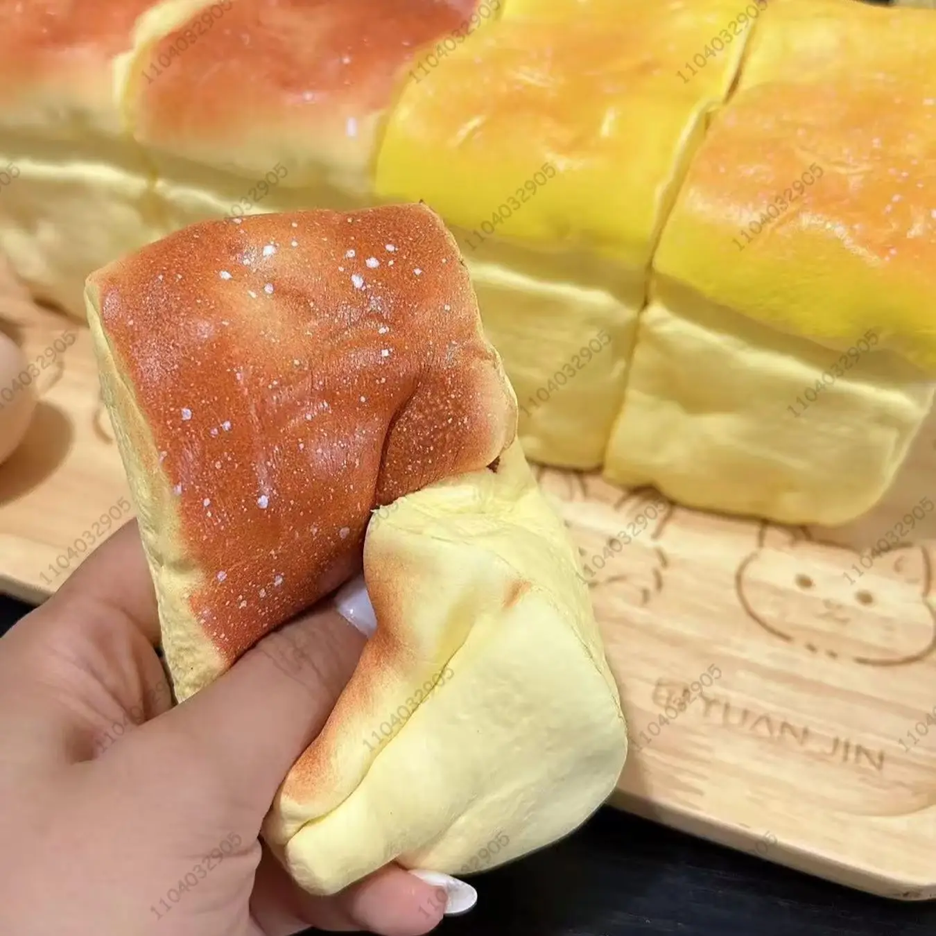 Juguete Sensorial Brioche de Levantamiento Lento, Suave y Blandito, con Textura de Mantequilla y Pan Tostado, para Niños y Adultos, Juguete Antiestrés ASMR para TDAH, Regalo