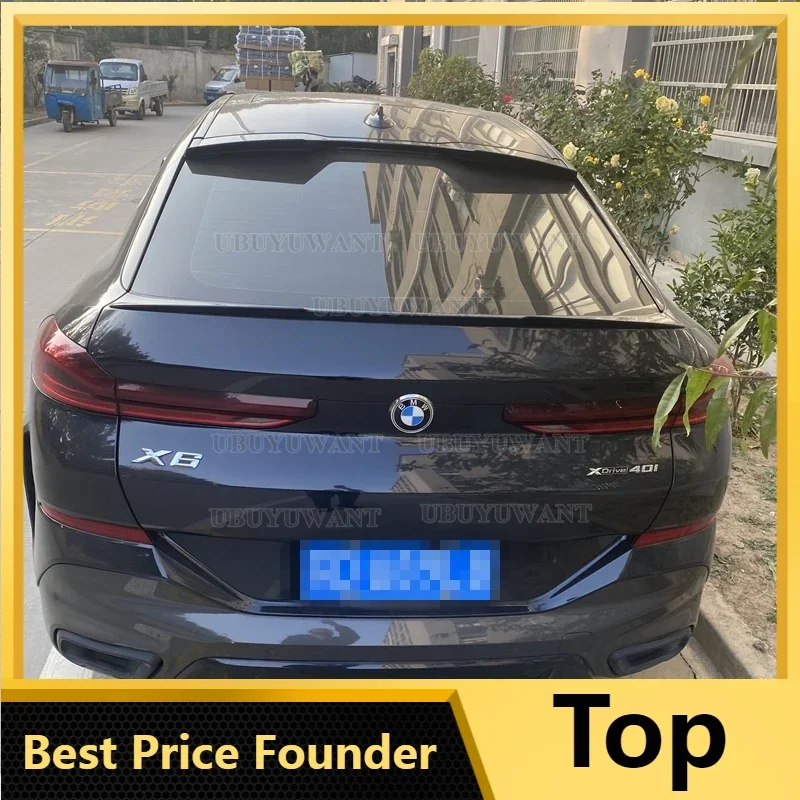 

UBUYUWANT For BMW X6 G06 Series 2020 2021 2022 2023+ ROOF Spoiler Trunk Boot Lip Wing ABS GLOSSY BLACK Car Styling