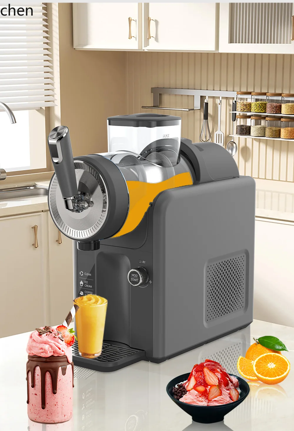 

ZML Snow Melter Small Household Cold Drink Ice Cream Machine Multifunctional Self-Cleaning Smoothie Machine