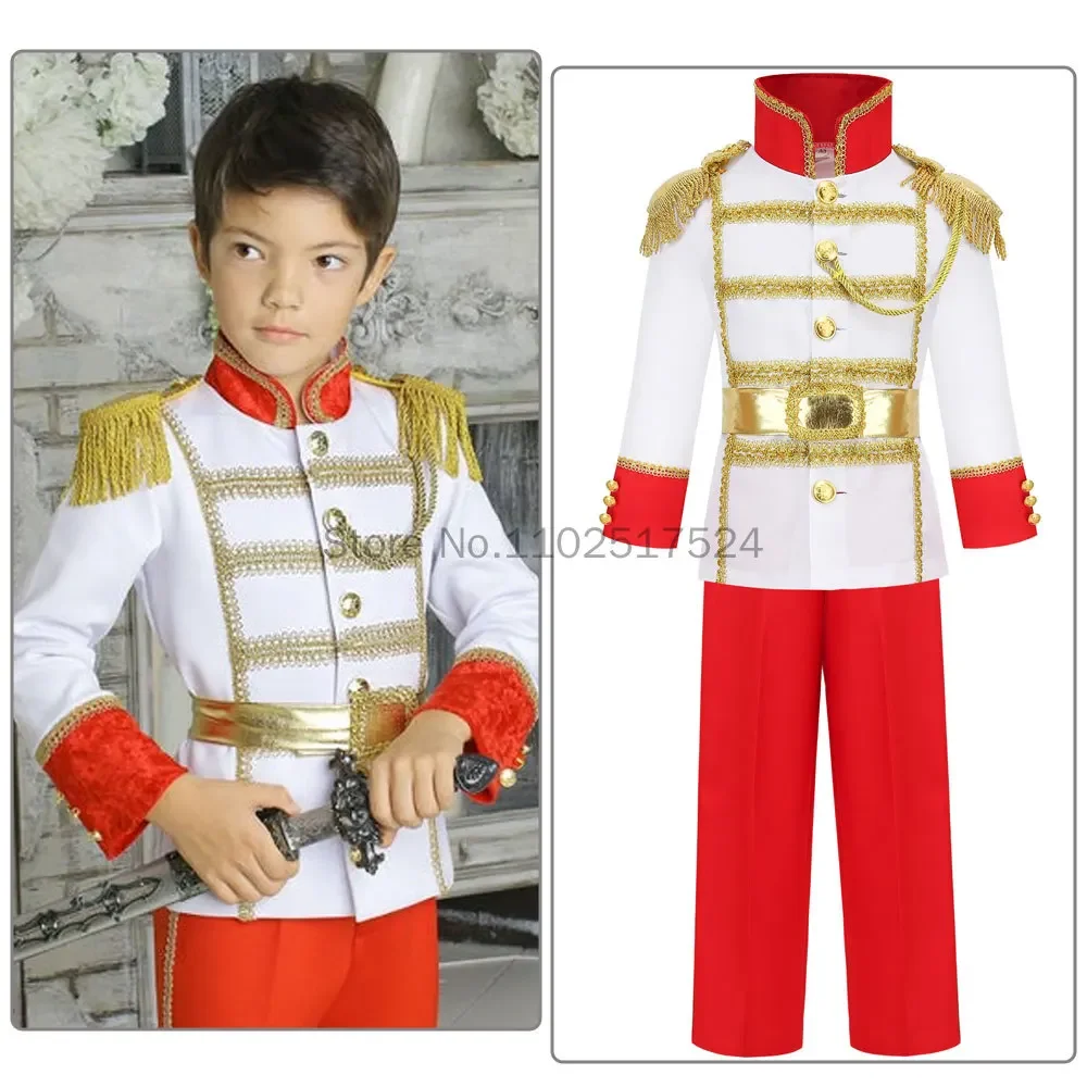 Halloween Christmas Cosplay Carnival Baby Boys Prince Birthday Party Fancy Dress Up King Cloak Kids Charming Prince Costumes