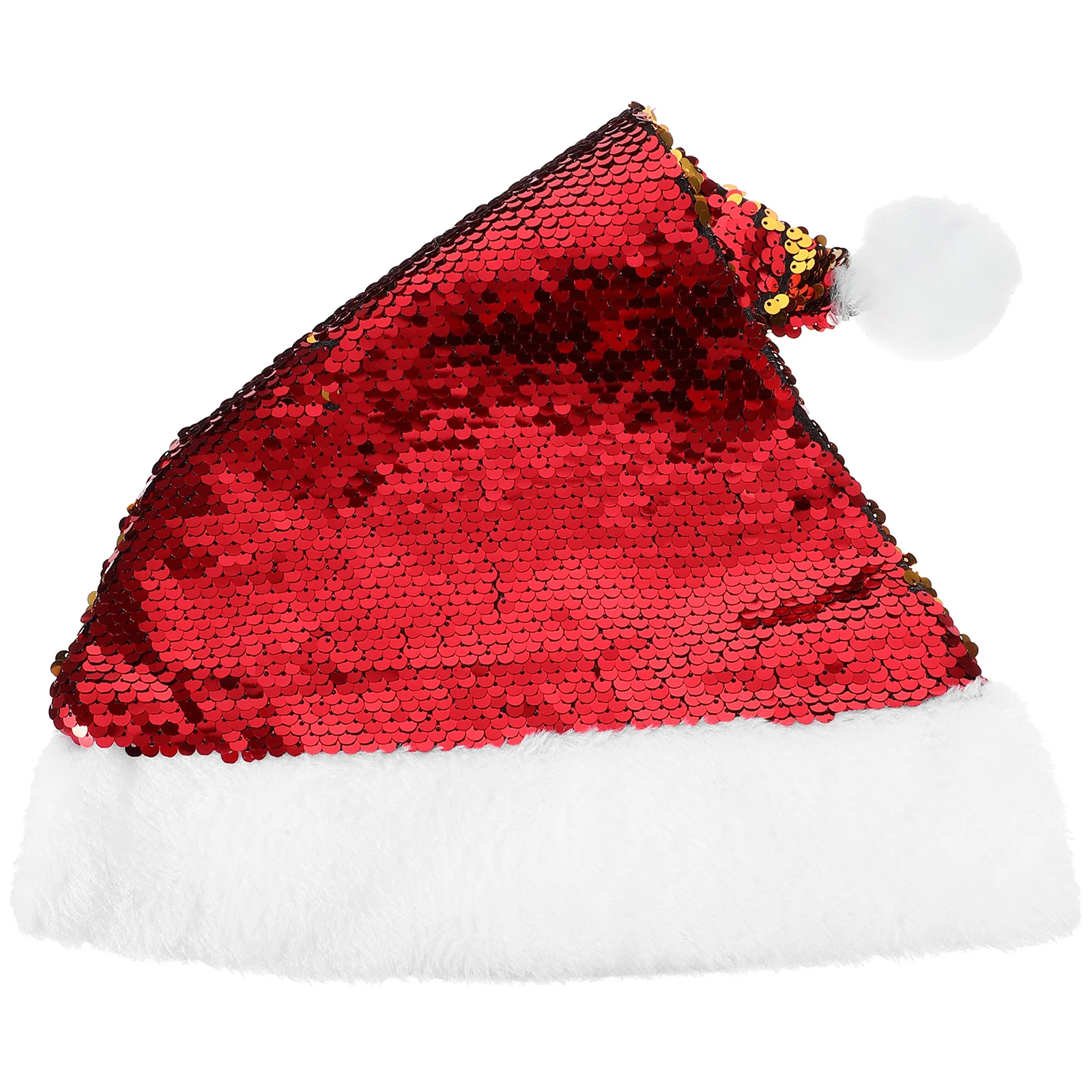 

Double Sided Sequin Christmas Hats Creative Shiny Party Favors for Family Celebration Community Event Photo Prop Santa Hat