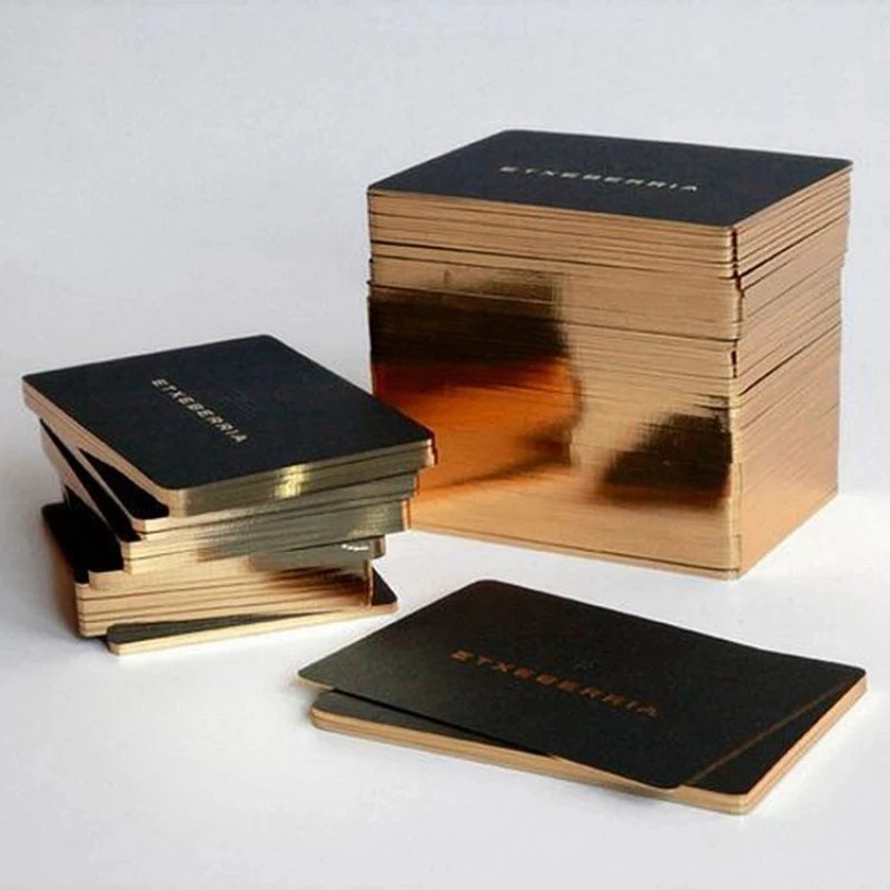 Customized.product.High Quality Black Gold Telephone Embossed Stamping Business Card Printing