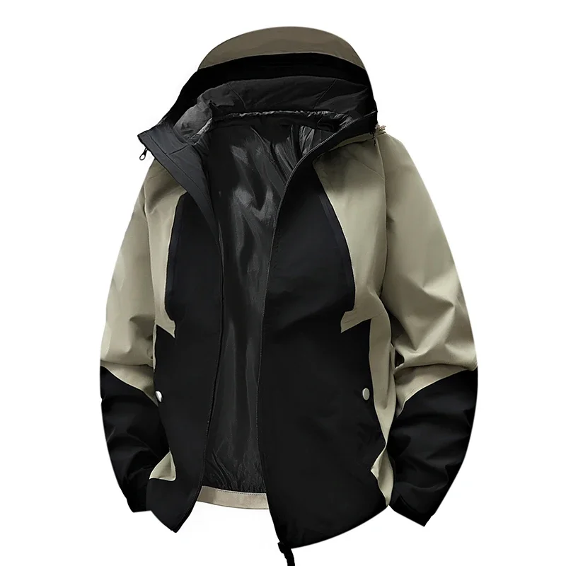 Gorasio Spring Autumn Winter Hong Kong Style Outdoor Windbreakers Couple Jackets Men's Trendy Casual Versatile Hooded Jackets