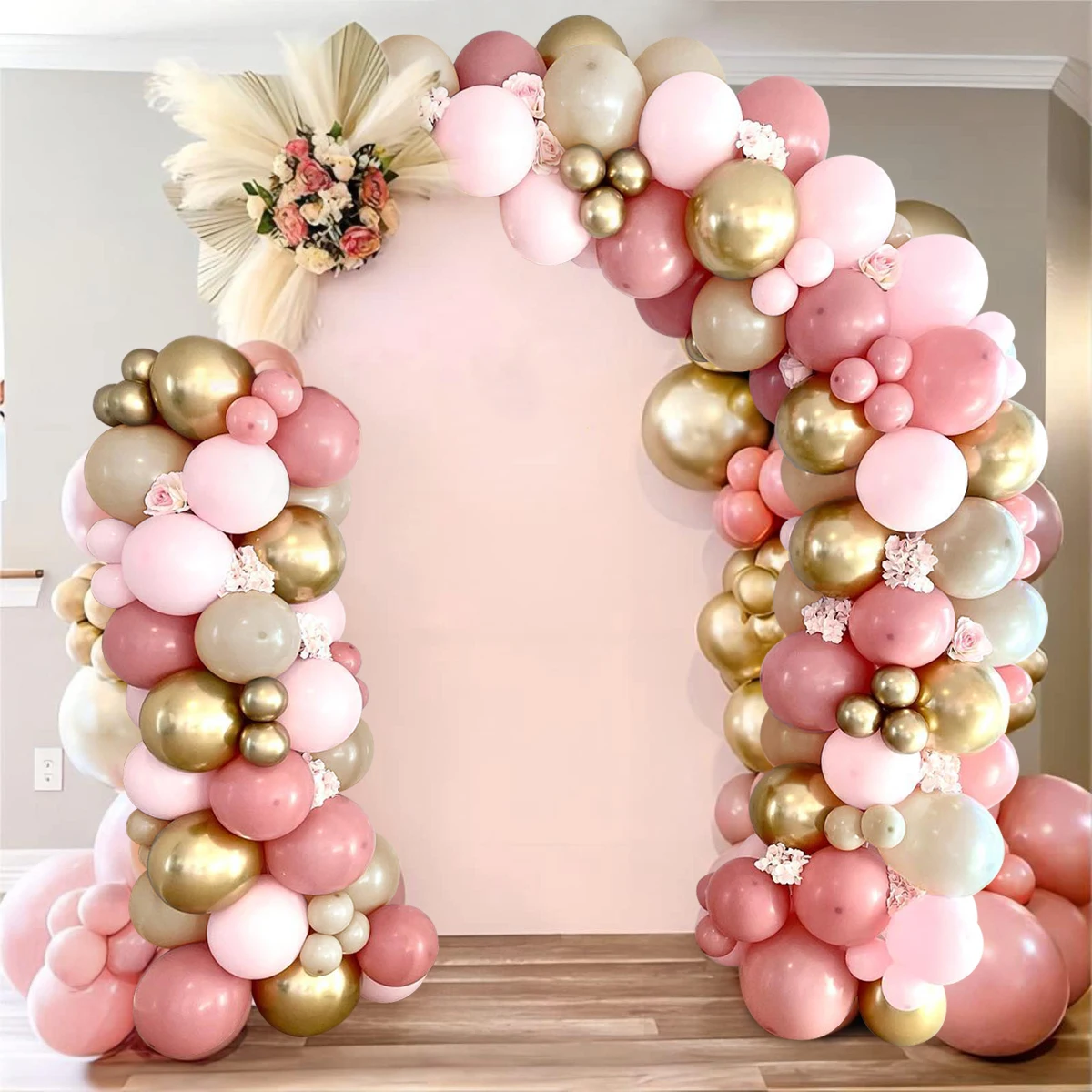 Retro Pink Pastel Macaron Balloons Garland Arch Kit Wedding Birthday Party Decoration Girls Baby Shower Rose Gold Ballon Chain