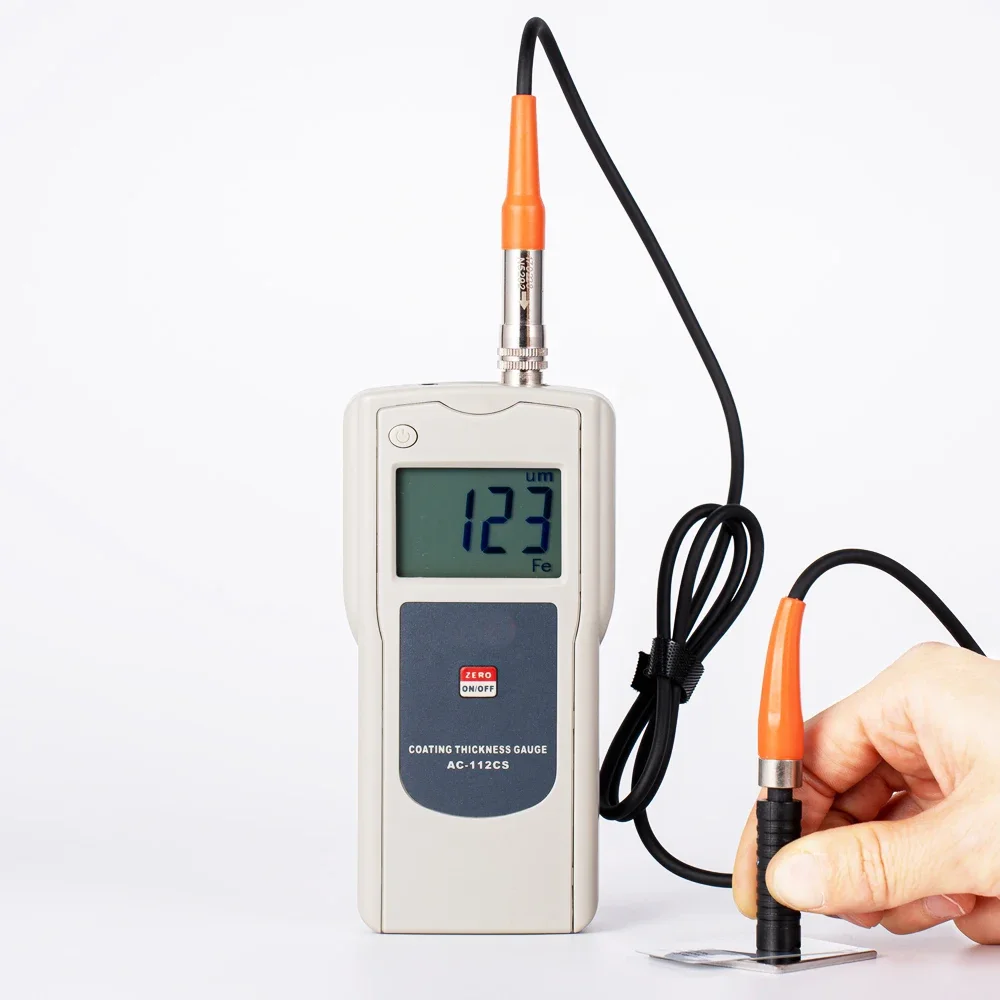 Digital Coating Thickness Gauge AC-112CS Coating Thickness Tester 0~1250µm Paint Galvanized Layer Thickness Measuring Instrument