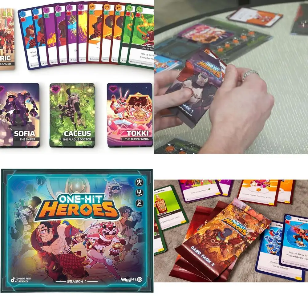 

Superhero Team Adventure: 3D One-Hit Heroes - Boss Battle Card Game for 1-4 Players, Ages 10+