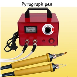 Professional Electrocautery Pen Pyrograph Machine Wooden Plate Heat Transfer Brochure Tool For Gourd,Plank,Leather,Bark