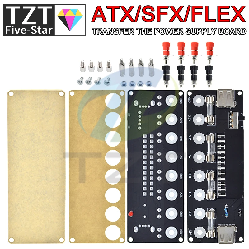 TZT Desktop Chassis Power Supply ATX Adapter Board Takeout Board Outlet Module Power Supply Output Terminal Module Accessories