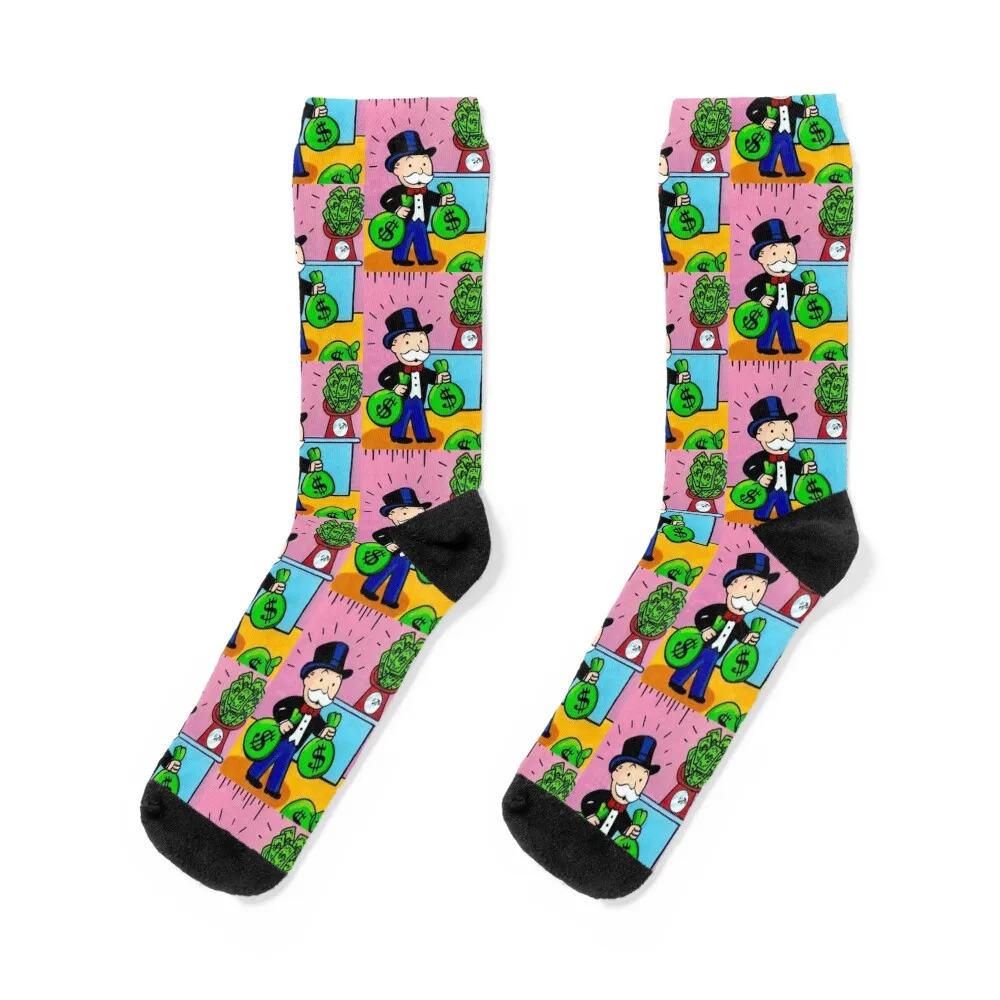 

$ Monopoly Man $ Socks japanese fashion Rugby hiphop hip hop Socks Female Men's